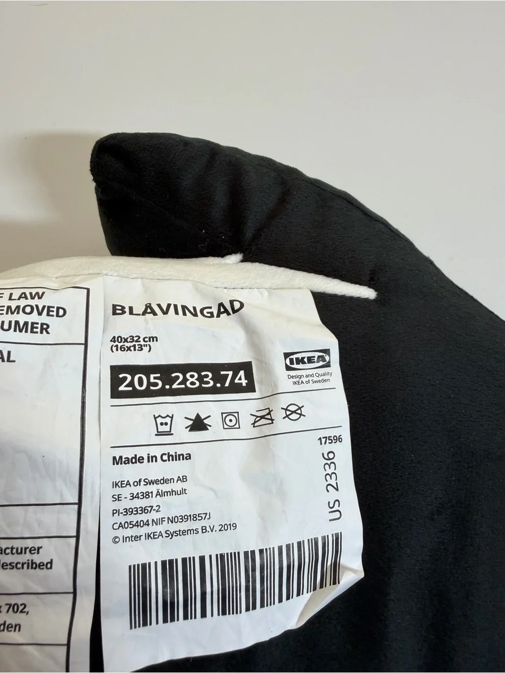 IKEA Black, White & Orange Plush Penguin Toy. Blavingad Penguin shape cushion
